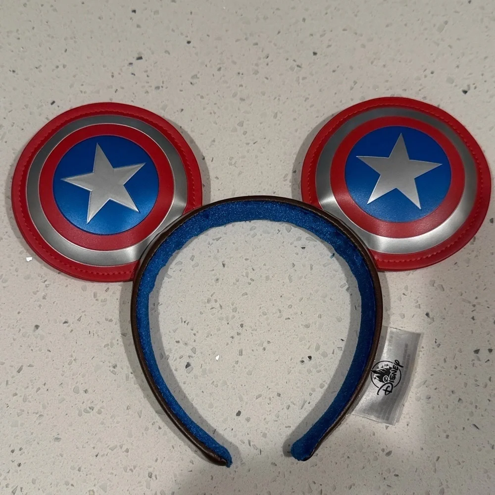 Authentic Disney Marvel Ears Captain America flag 🇺🇸 super hero unisex - Picture 6 of 7